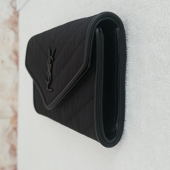 New Saint Laurent Cassandra Small YSL Envelope Nylon Wallet - Picture 8 of 13
